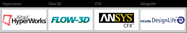 Hyperworks, flow3D, CFX, Designlife